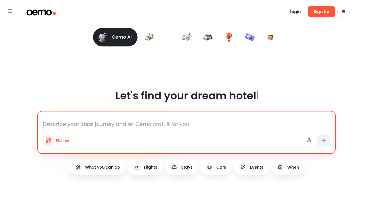 Oerno AI chat planner