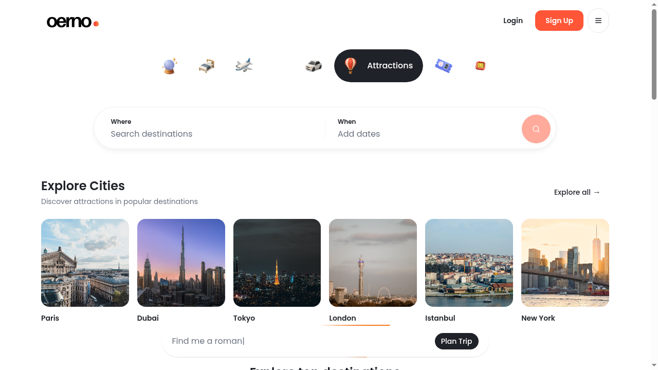 Attractions and experiences